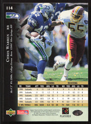 Chris Warren Autographed 1995 Upper Deck Card #114 Seattle Seahawks SKU #260293