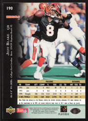 Jeff Blake Autographed 1995 Upper Deck Card #190 Cincinnati Bengals SKU #260294