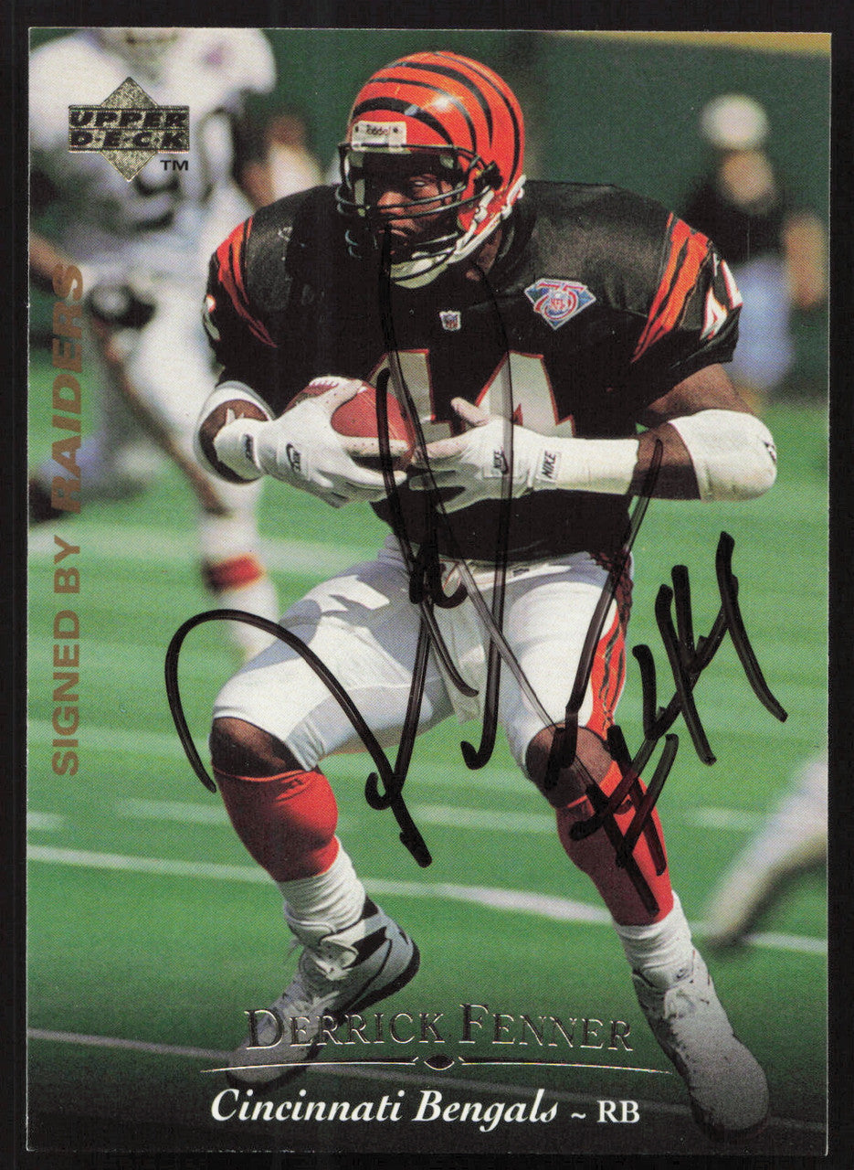 Derrick Fenner Autographed 1995 Upper Deck Card #218 Cincinnati Bengals SKU #260295
