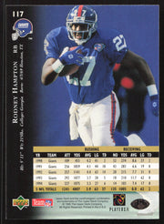 Rodney Hampton Autographed 1995 Upper Deck Card #117 New York Giants SKU #260299