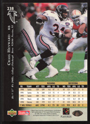 Craig Heyward Autographed 1995 Upper Deck Card #238 Atlanta Falcons SKU #260300