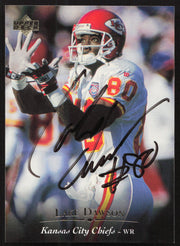 Lake Dawson Autographed 1995 Upper Deck Card #55 Kansas City Chiefs SKU #260301