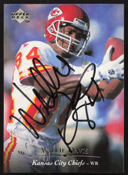Willie Davis Autographed 1995 Upper Deck Card #83 Kansas City Chiefs SKU #260303