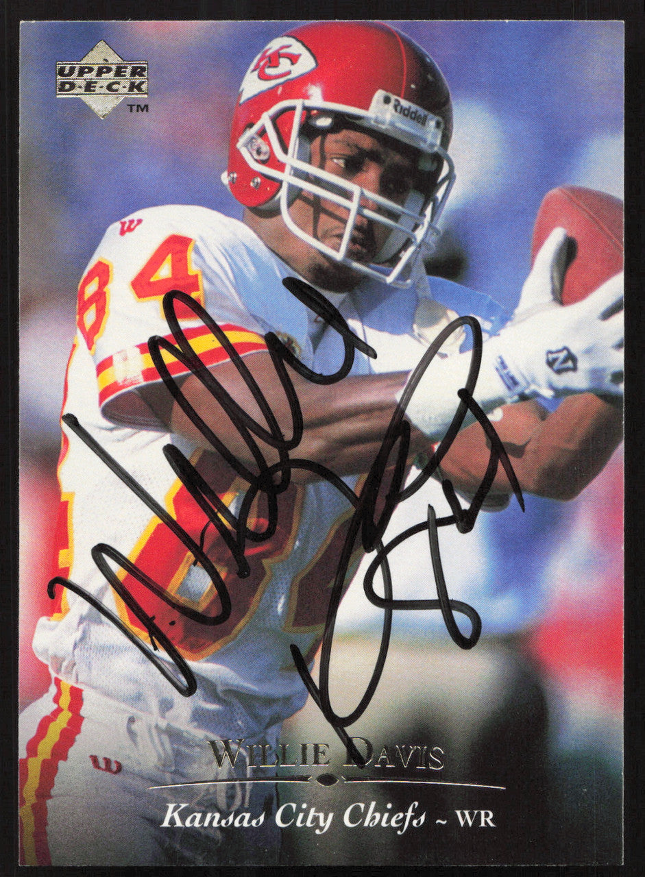 Willie Davis Autographed 1995 Upper Deck Card #83 Kansas City Chiefs SKU #260303