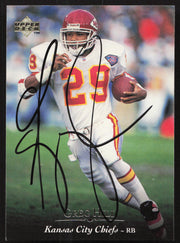Greg Hill Autographed 1995 Upper Deck Card #251 Kansas City Chiefs SKU #260304
