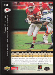 Greg Hill Autographed 1995 Upper Deck Card #251 Kansas City Chiefs SKU #260304