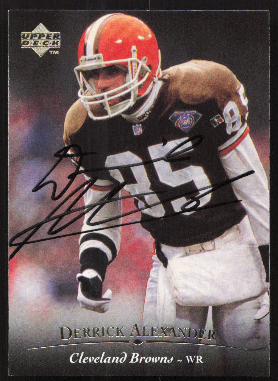 Derrick Alexander Autographed 1995 Upper Deck Card #79 Cleveland Browns SKU #260305