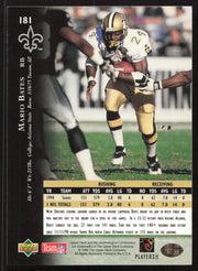 Mario Bates Autographed 1995 Upper Deck Card #181 New Orleans Saints SKU #260306