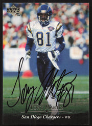 Tony Martin Autographed 1995 Upper Deck Card #141 San Diego Chargers SKU #260307