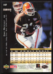 Eric Metcalf Autographed 1995 Upper Deck Card #107 Cleveland Browns SKU #260309