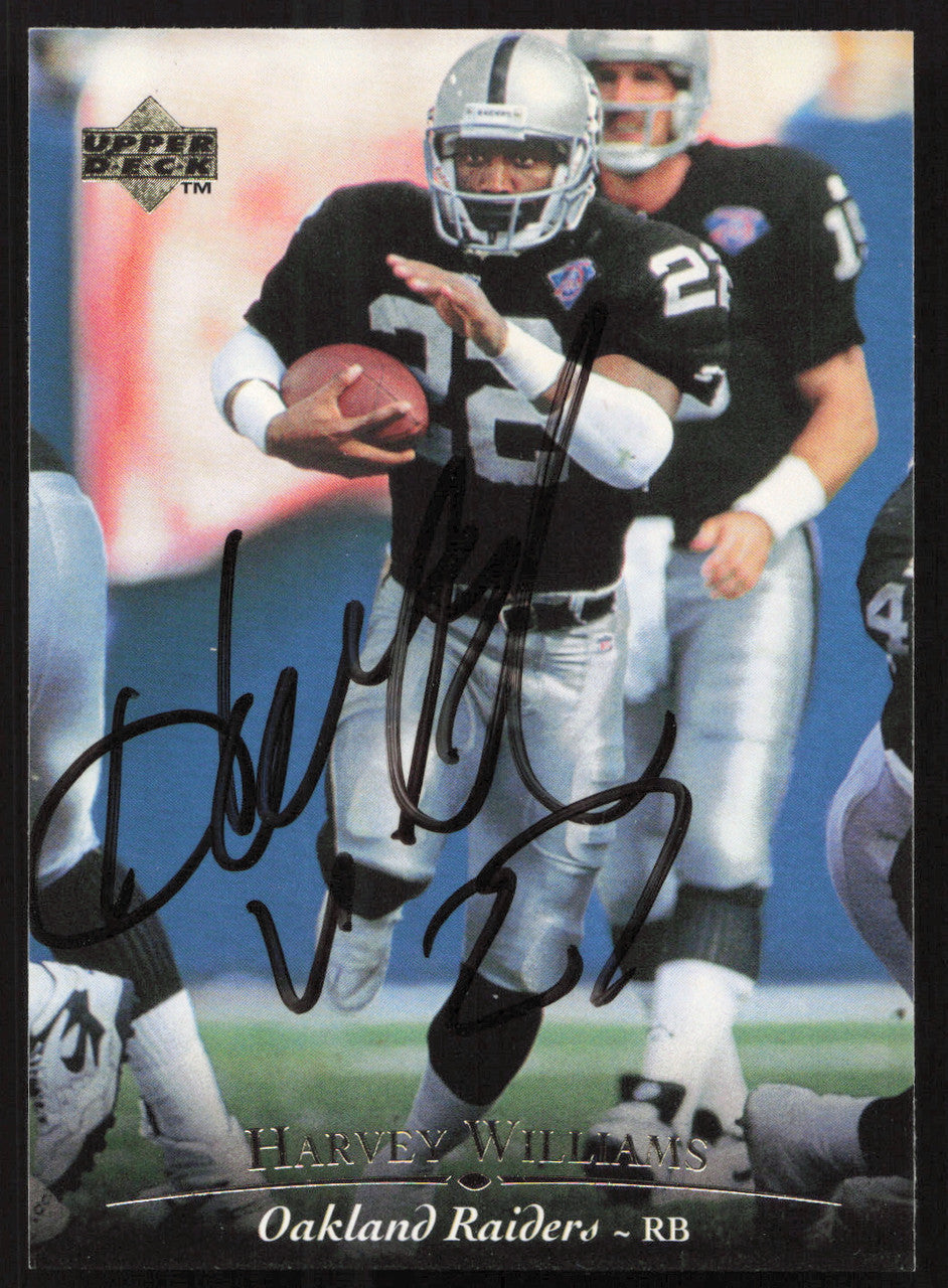 Harvey Williams Autographed 1995 Upper Deck Card #140 Los Angeles Raiders SKU #260310