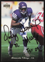 Qadry Ismail Autographed 1995 Upper Deck Card #120 Minnesota Vikings SKU #260312