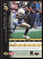Qadry Ismail Autographed 1995 Upper Deck Card #120 Minnesota Vikings SKU #260312