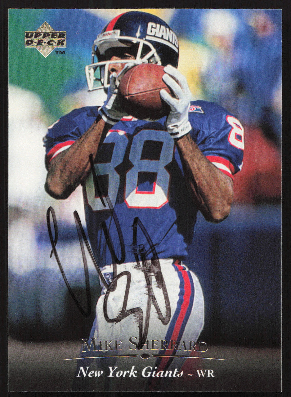 Mike Sherrard Autographed 1995 Upper Deck Card #33 New York Giants SKU #260313