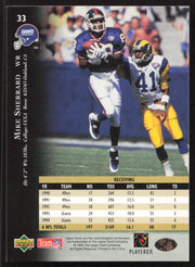 Mike Sherrard Autographed 1995 Upper Deck Card #33 New York Giants SKU #260313