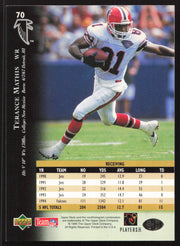 Terance Mathis Autographed 1995 Upper Deck Card #70 Atlanta Falcons SKU #260314