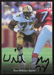 Willie Roaf Autographed 1995 Upper Deck Card #153 New Orleans Saints SKU #260315