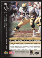 Willie Roaf Autographed 1995 Upper Deck Card #153 New Orleans Saints SKU #260315