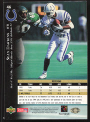 Sean Dawkins Autographed 1995 Upper Deck Card #46 Indianapolis Colts SKU #260316