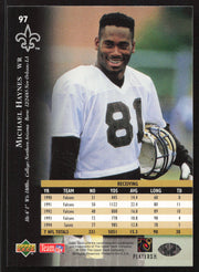 Michael Haynes Autographed 1995 Upper Deck Card #97 New Orleans Saints SKU #260317
