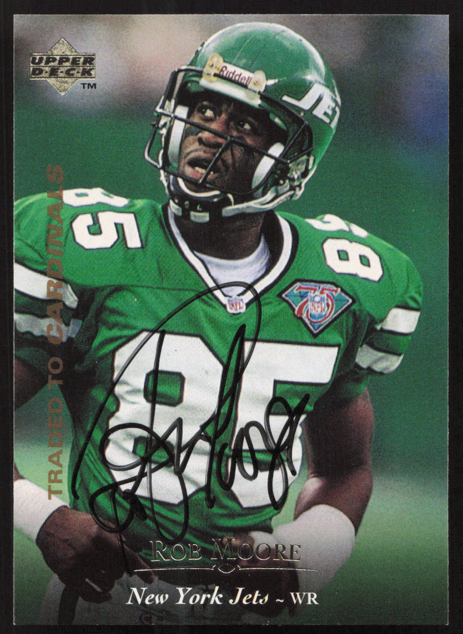 Rob Moore Autographed 1995 Upper Deck Card #49 New York Jets SKU #260318