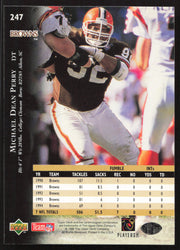 Michael Dean Perry Autographed 1995 Upper Deck Card #247 Cleveland Browns SKU #260319