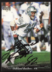 James Jett Autographed 1995 Upper Deck Card #84 Los Angeles Raiders SKU #260320