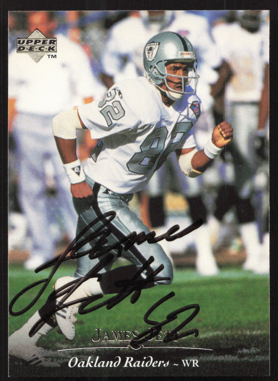 James Jett Autographed 1995 Upper Deck Card #84 Los Angeles Raiders SKU #260320