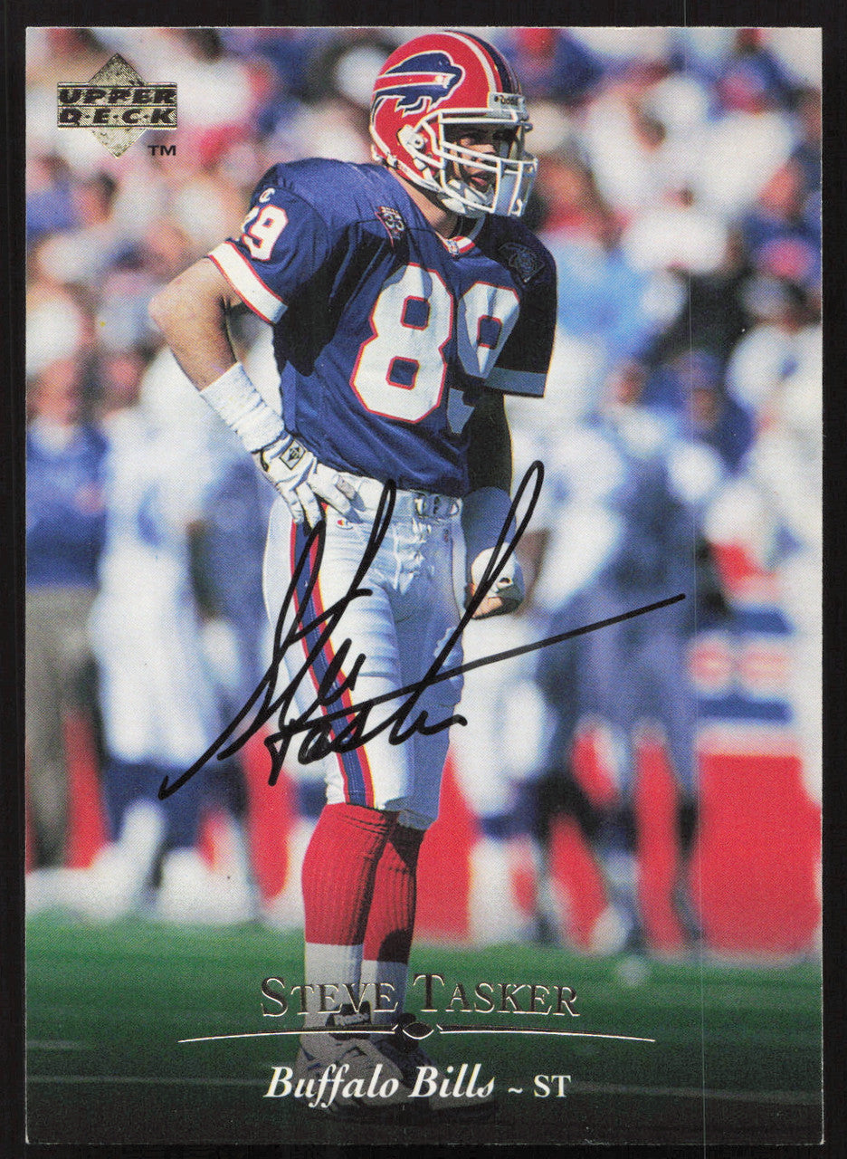 Steve Tasker Autographed 1995 Upper Deck Card #241 Buffalo Bills SKU #260321