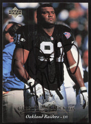 Chester McGlockton Autographed 1995 Upper Deck Card #168 Los Angeles Raiders SKU #260322