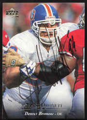 Shane Dronett Autographed 1995 Upper Deck Card #138 Denver Broncos SKU #260325