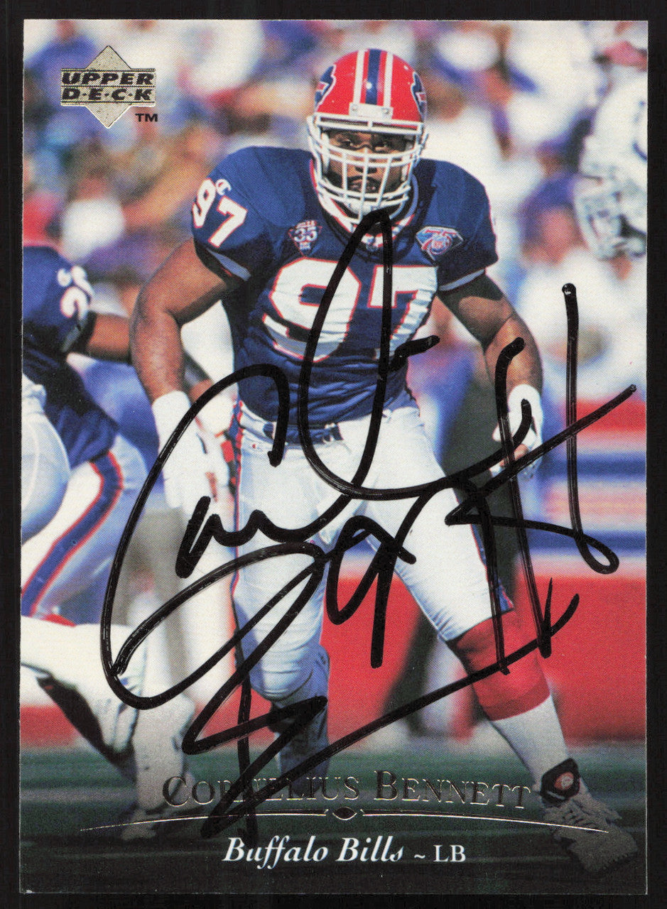 Cornelius Bennett Autographed 1995 Upper Deck Card #157 Buffalo Bills SKU #260326
