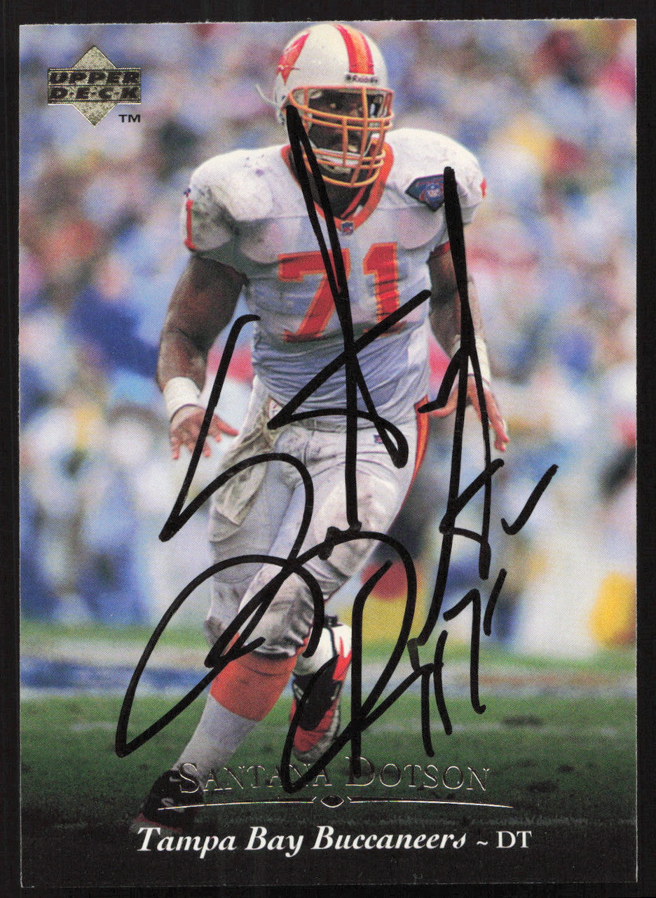 Santana Dotson Autographed 1995 Upper Deck Card #264 Tampa Bay Buccaneers SKU #260332