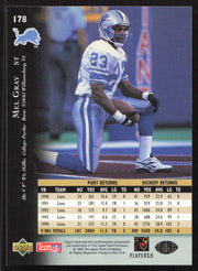Mel Gray Autographed 1995 Upper Deck Card #178 Detroit Lions SKU #260333