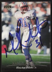 Marcus Robertson Autographed 1995 Upper Deck Card #248 Houston Oilers SKU #260334