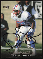 Darryll Lewis Autographed 1995 Upper Deck Card #136 Houston Oilers SKU #260337