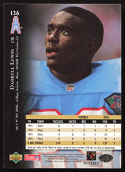 Darryll Lewis Autographed 1995 Upper Deck Card #136 Houston Oilers SKU #260337