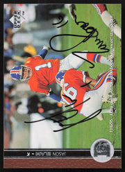 Jason Elam & Tom Rouen Autographed 1996 Upper Deck Card #159 Denver Broncos SKU #260339