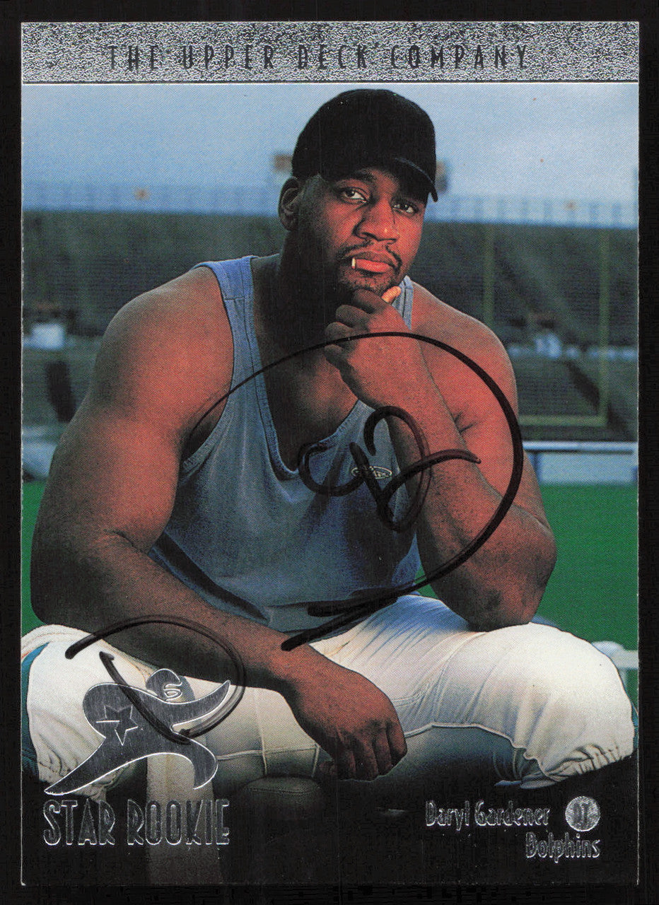 Daryl Gardener Autographed 1996 Upper Deck Rookie Card #19 Miami Dolphins SKU #260345