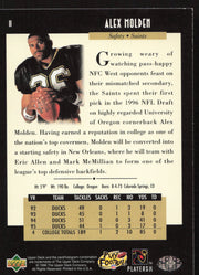 Alex Molden Autographed 1996 Upper Deck Rookie Card #11 New Orleans Saints SKU #260351