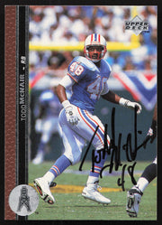 Todd McNair Autographed 1996 Upper Deck Card #192 Houston Oilers SKU #260352
