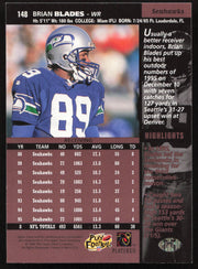 Brian Blades Autographed 1996 Upper Deck Card #148 Seattle Seahawks SKU #260357