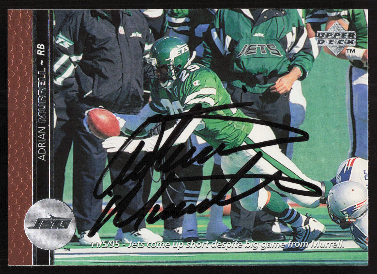 Adrian Murrell Autographed 1996 Upper Deck Card #81 New York Jets SKU #260364