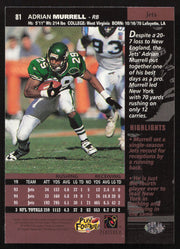 Adrian Murrell Autographed 1996 Upper Deck Card #81 New York Jets SKU #260364