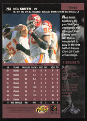 Neil Smith Autographed 1996 Upper Deck Card #284 Kansas City Chiefs SKU #260366
