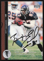 Bert Emanuel Autographed 1996 Upper Deck Card #242 Atlanta Falcons SKU #260367