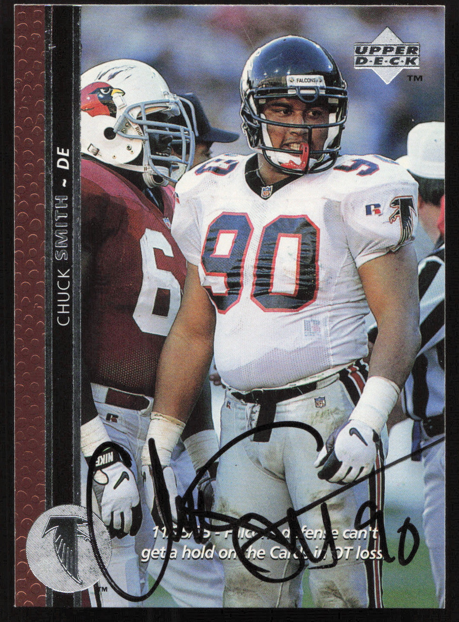 Chuck Smith Autographed 1996 Upper Deck Card #272 Atlanta Falcons SKU #260368
