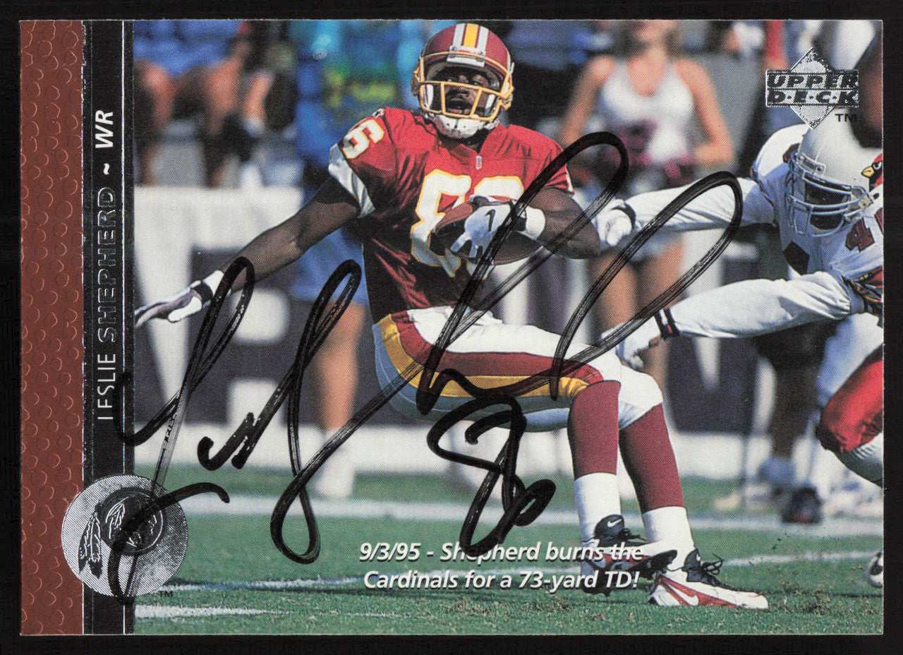 Leslie Shepherd Autographed 1996 Upper Deck Card #240 Washington Redskins SKU #260374