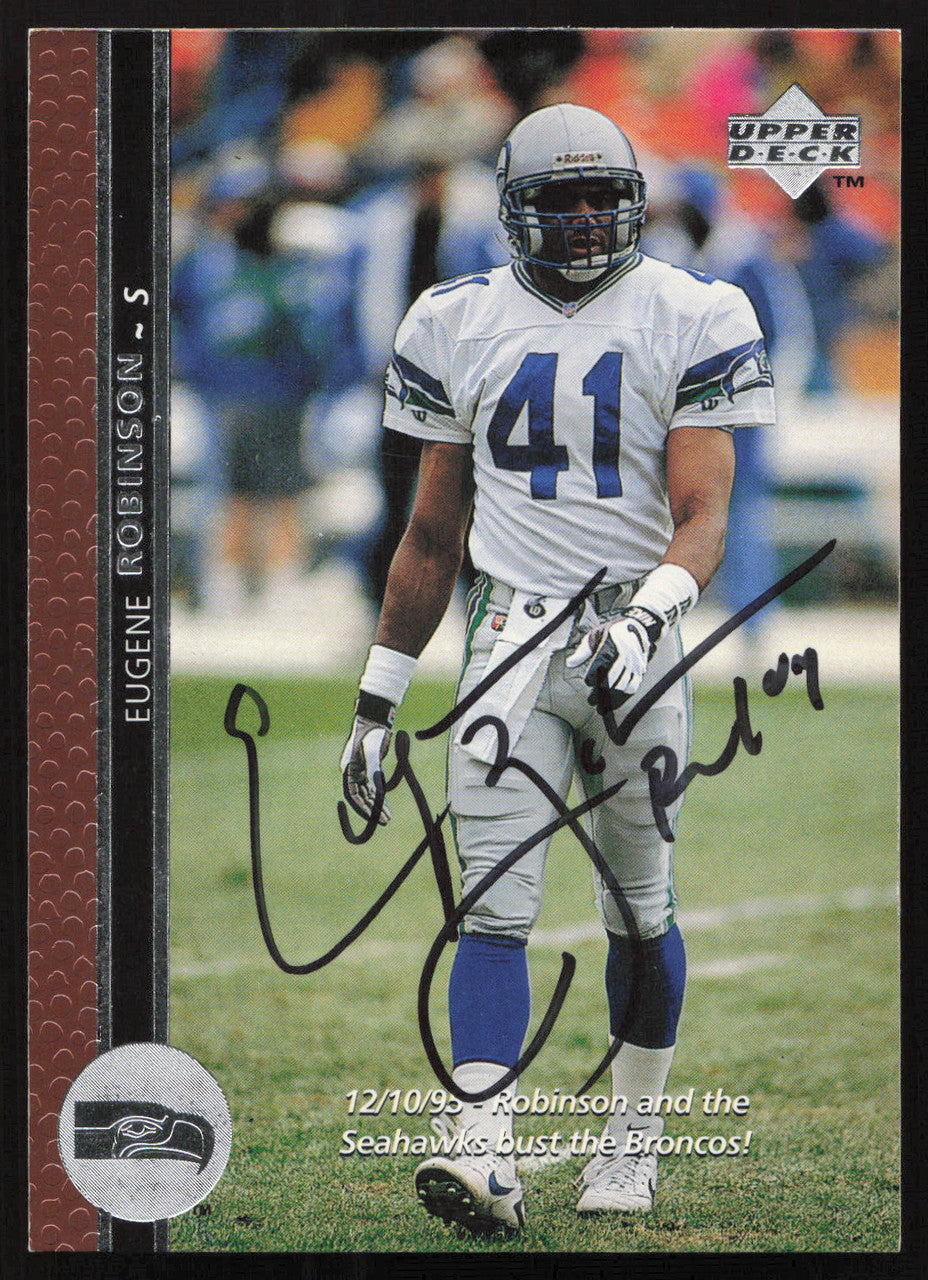 Eugene Robinson Autographed 1996 Upper Deck Card #267 Seattle Seahawks SKU #260381