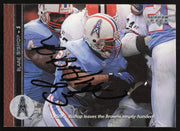 Blaine Bishop Autographed 1996 Upper Deck Card #162 Houston Oilers SKU #260382